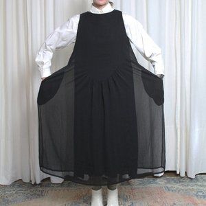 Wray Babydoll Dress / Black Crepe